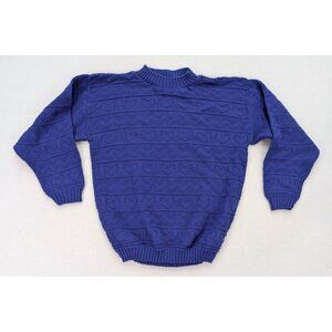 Vintage 80s 90s Women's Sweater Hot Cashews Purple Pullover Heart Print